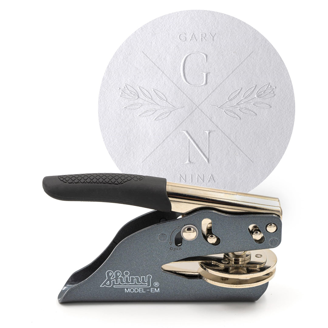 JUST REFINE® Prägestempel Personalisiert – Initialen Prägezange für Papier: Ideal für Geschenke & Ei