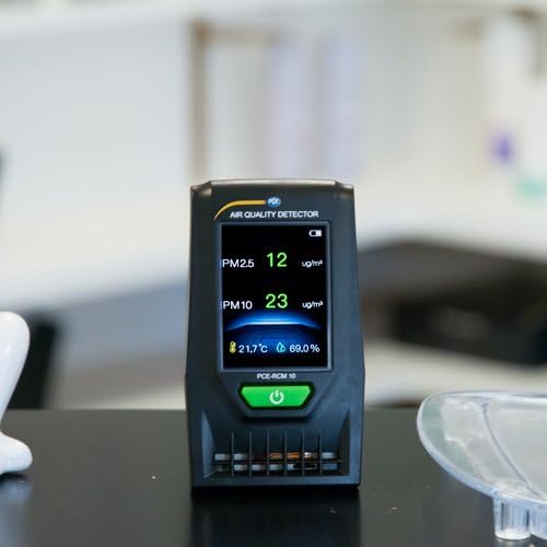 Luftqualitätsmessgerät PCE-RCM 10 zur Messung der Staubbelastung/PM 2,5 und PM 10 / Ampelfunktion/gr