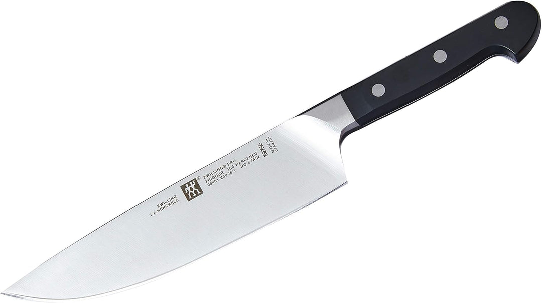 ZWILLING Pro Kochmesser, Klingenlänge: 20 cm, Rostfreier Spezialstahl, Kunststoffgriff, Schwarz
