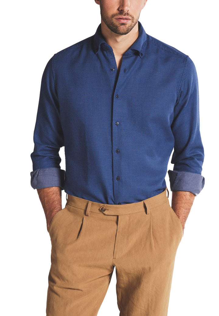 eterna Langarm Hemd Regular Fit Flanell kariert