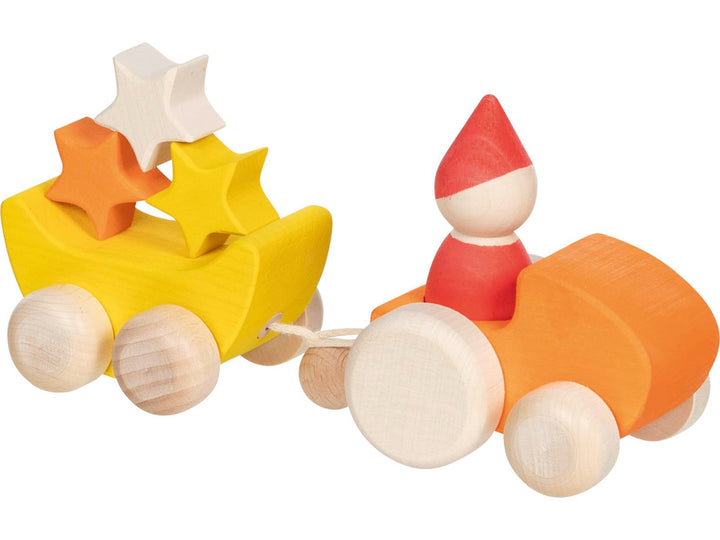 goki 55861 - Kleiner Sternensammler - aus hochwertigem Ahornholz - goki Evolution - Bunte Farben auf