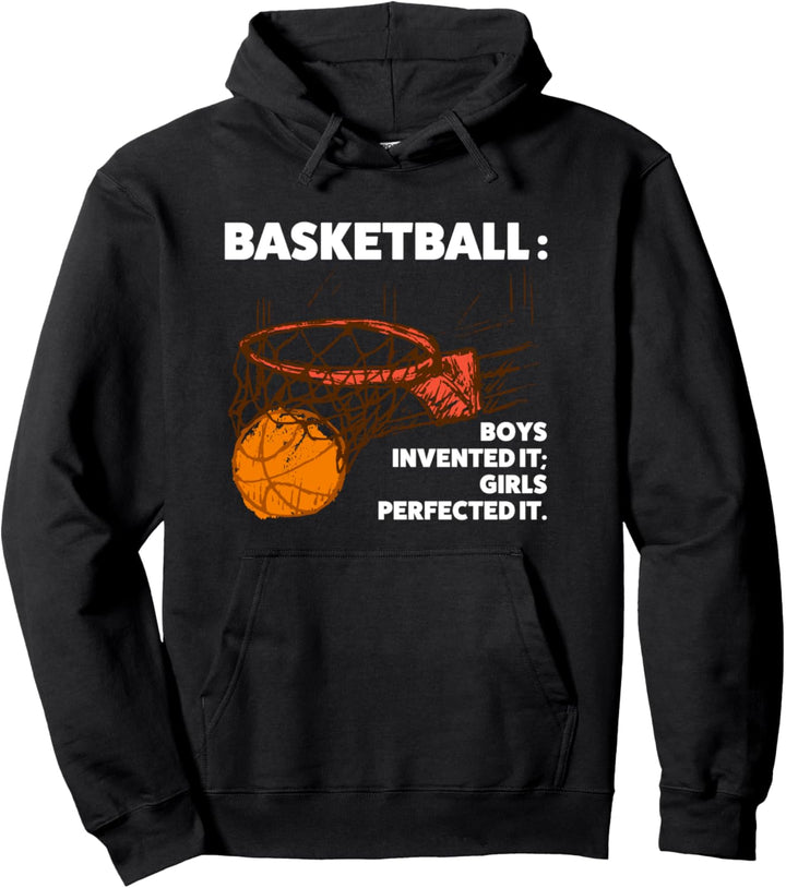 Basketbal: Jungs inveted it: Basketballspiel für Mädchen Pullover Hoodie