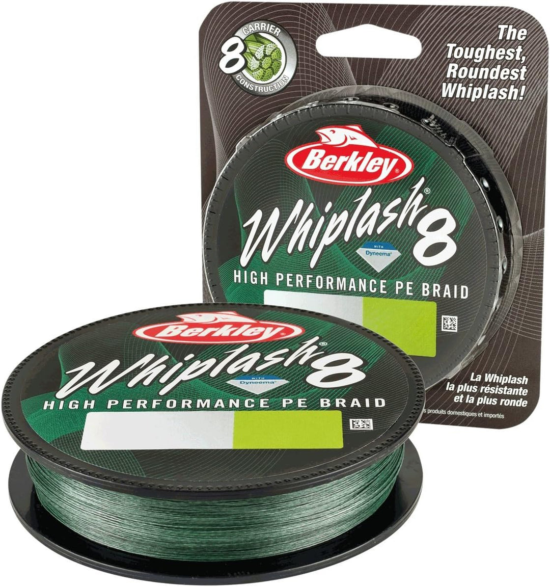 Berkley Whiplash 8 geflochtene Angelschnur – 100 % Dyneema 8-faches Geflecht für Salzwasser- und Süs