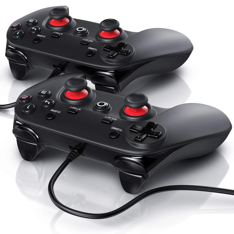 CSL - 2x PC Gamepad - X Controller mit Direct-Input X Input - Dual Vibration - Turbo-Funktion - Plug