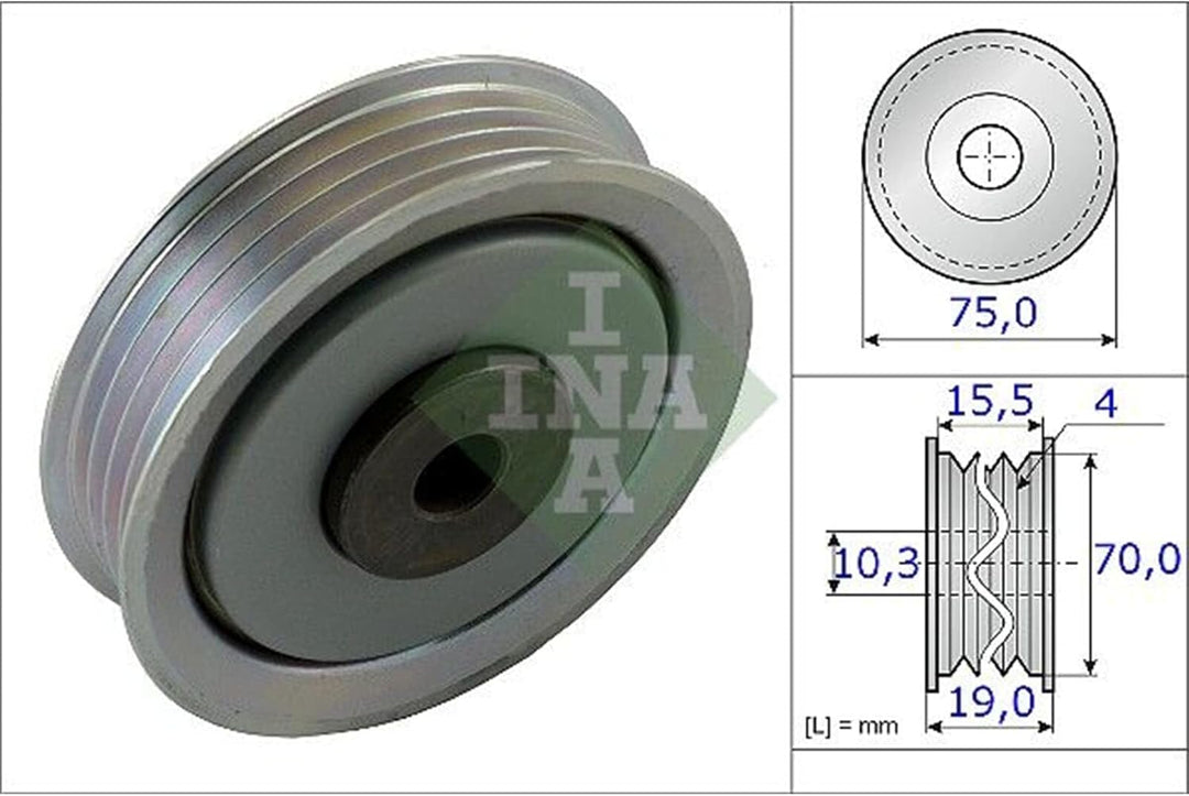 INA 531 0845 10 Spannrolle, Keilrippenriemen