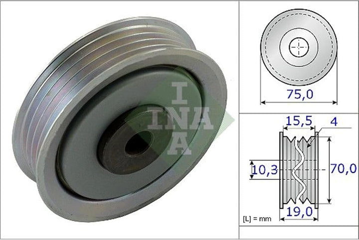INA 531 0845 10 Spannrolle, Keilrippenriemen
