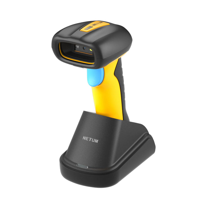 NETUM Industrie QR Barcode Scanner Bluetooth mit Dockingstation, 1D/2D Kabelloser Scanner, 2600mAh A