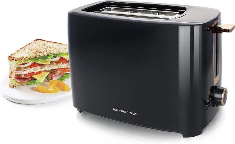 Emerio TO-125131.1 Toaster mit 2 extra Breiten Toastschlitzen für 2 Toastscheiben in einem Rutsch, h