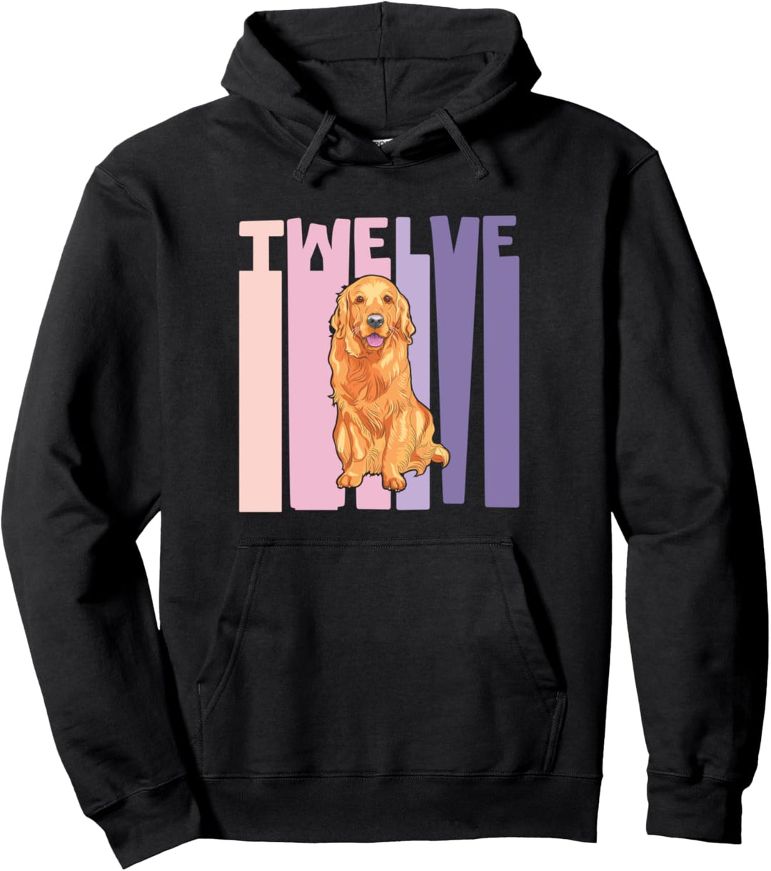 12. Geburtstag Mädchen Golden Retriever süsses Hund Pullover Hoodie