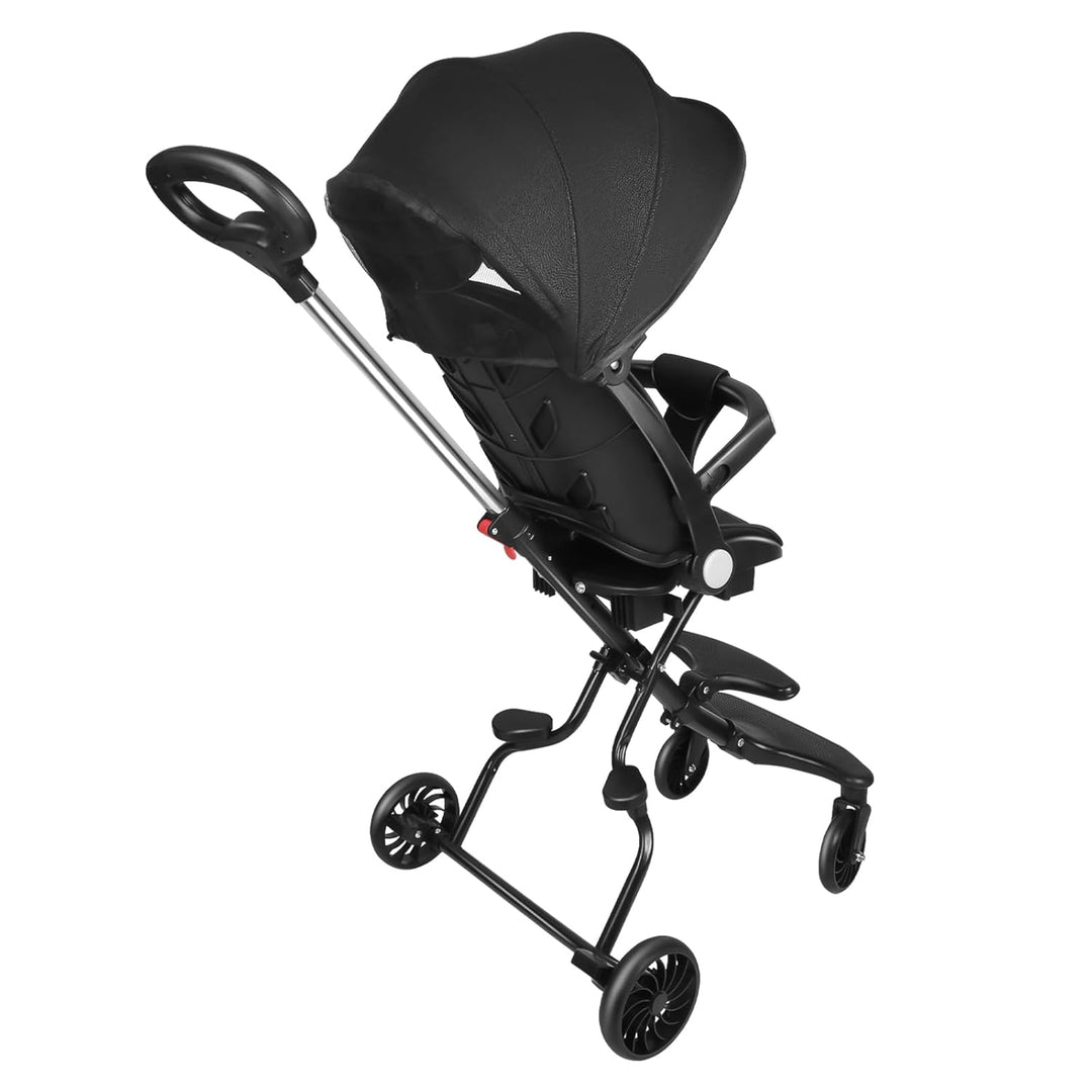 Supfine Kinderwagen, Ultraleicht Reisebuggy mit Verstellbarem Sitz, Regenverdeck Zusammenklappbar 3-