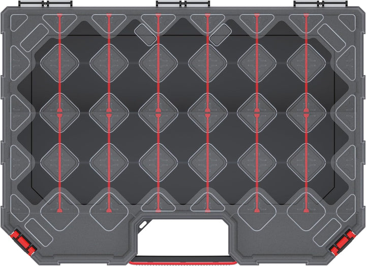 Sortimentskasten 390 x 284 x 60 mm mit 16 Verstellbare Fächer - Sortierkasten Kleinteile - Zubehörbo
