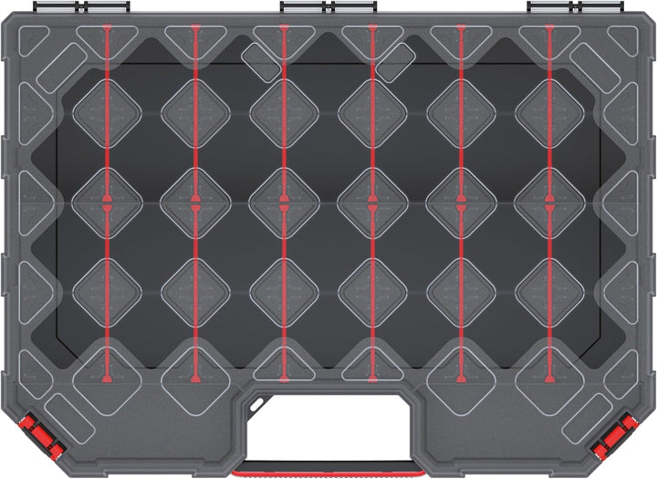 Mivos Sortimentskasten 390 x 284 x 105 mm - Sortierkasten mit 16 Verstellbare Fächer - Schraubenbox