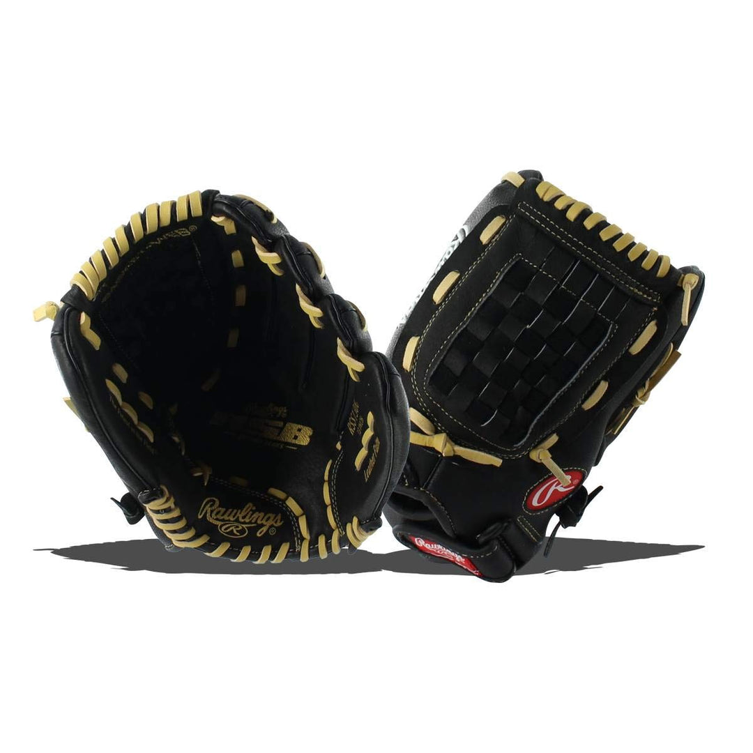 Rawlings Softball-Handschuh RSB-Serie Linke Hand Wurf 33 cm (13 Zoll) Schwarz, Linke Hand Wurf 33 cm