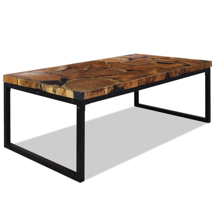 vidaXL Teak Couchtisch 110 cm Kaffeetisch Beistelltisch Holztisch Wohnzimmer