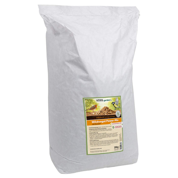 VOSS.garden Wildvogel Power-Mix 20kg Premium Vogelfutter Wildvogelfutter für Vogelhaus, Futterstatio