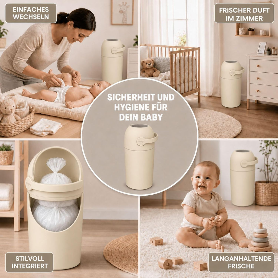 Set Magic Windeleimer Majestic &amp; Windel Blaubär | Kinderhaus Blaubär: Diaper Keeper 12L mit Geruchss