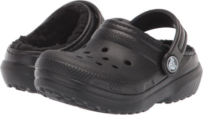 Crocs Unisex Kinder Classic Lined Clog K, Schwarz