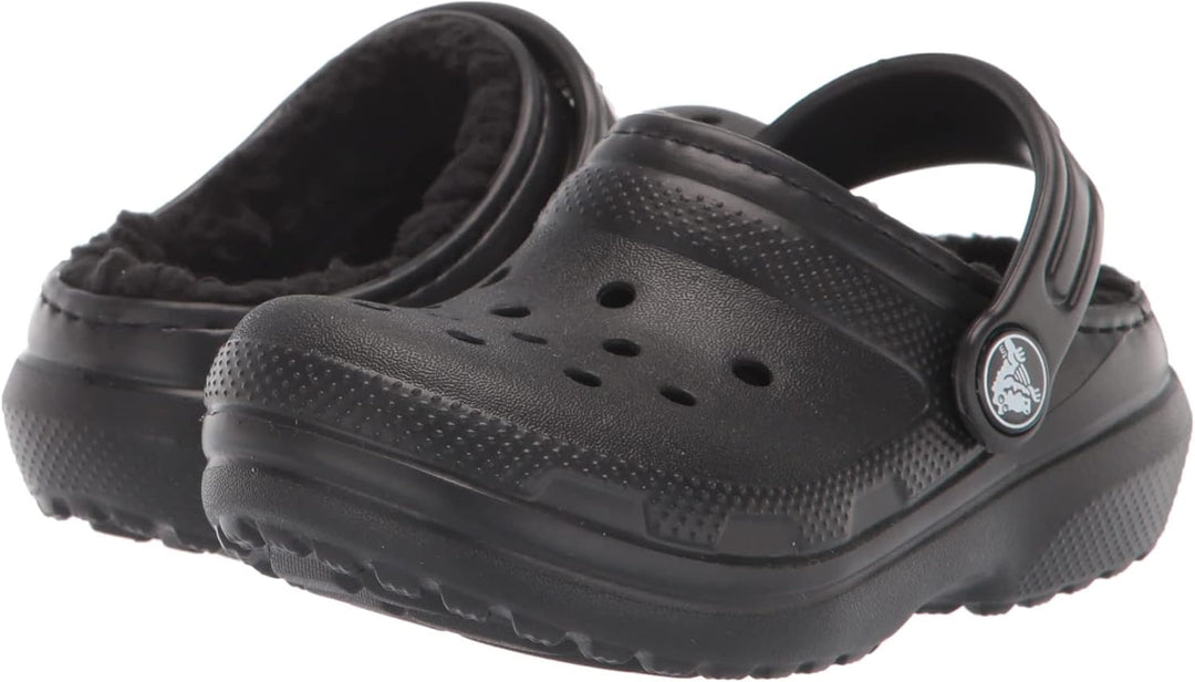 Crocs Unisex Kinder Classic Lined Clog K Holzschuh 30/31 EU Schwarz, 30/31 EU Schwarz