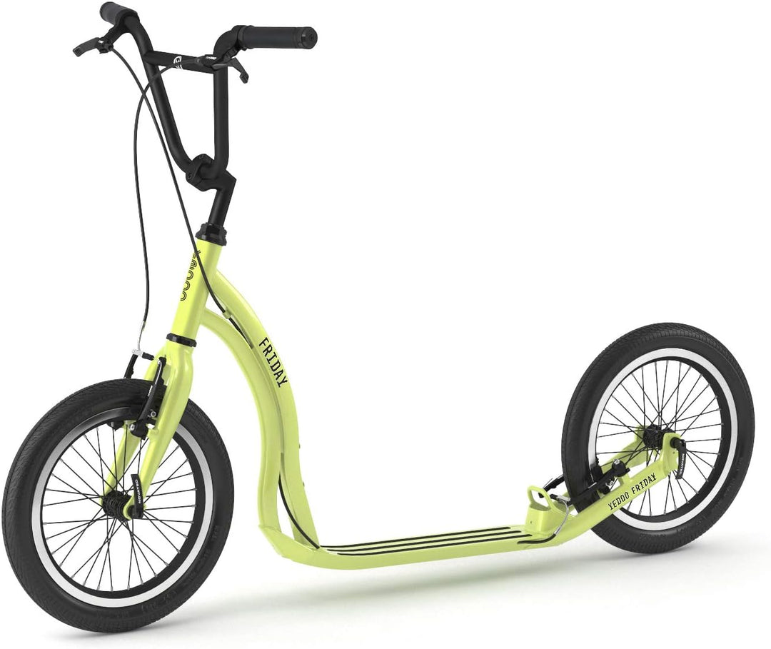 Yedoo Friday Tretroller - bis 150 kg, mit Luftreifen 16/16 - Kickscooter für Erwachsene mit verstell