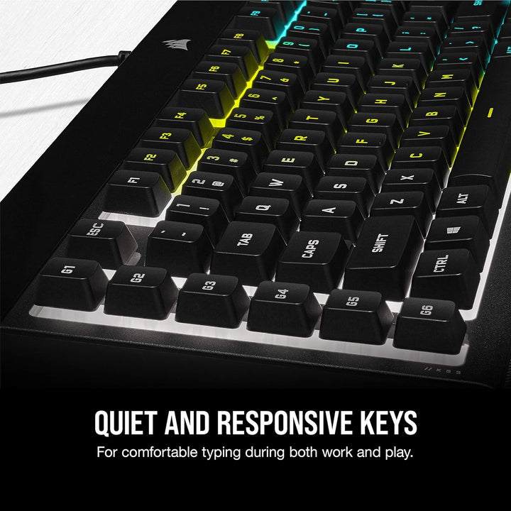 Corsair K55 RGB Pro – Dynamische RGB-Hintergrundbeleuchtung – – IP42 Staub- und spritzwassergeschütz