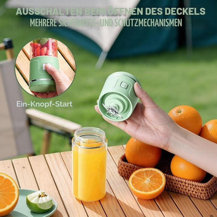 Fresh Juice Mixer Flasche, TGKYK 450ml Tragbarer Mixer Smoothie Maker mit Bürsten, 38 Klingen, USB-L