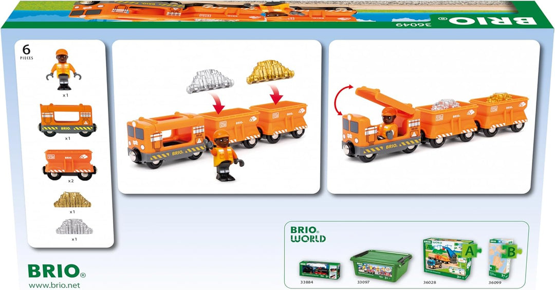 BRIO World - 36049 Güterzug | Zugset für Kinder ab 3 Jahren