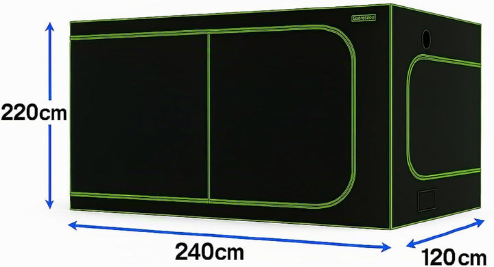 Weedness Dark Box Grow-Box für Indoor-Zucht 240x120x220 cm - Zuchtzelt Growschrank Growzelt Zuchtbox