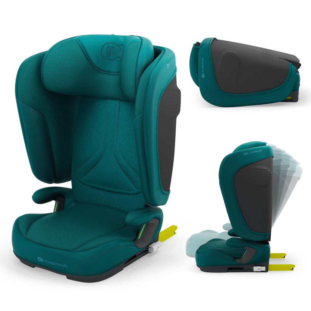 Kinderkraft UNITY 2 i-Size, Faltbarer Autositz 100–150 cm, von ca. 3,5 bis 12 Jahre, verstellbare Ko
