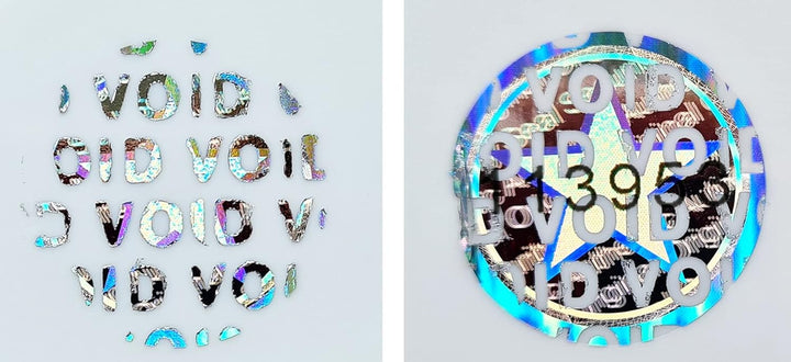 1320 Stk - 3D Hologramm-Siegel 20mm silber glänzend - Sicherheitssiegel, Qualitätssiegel, Garantiesi