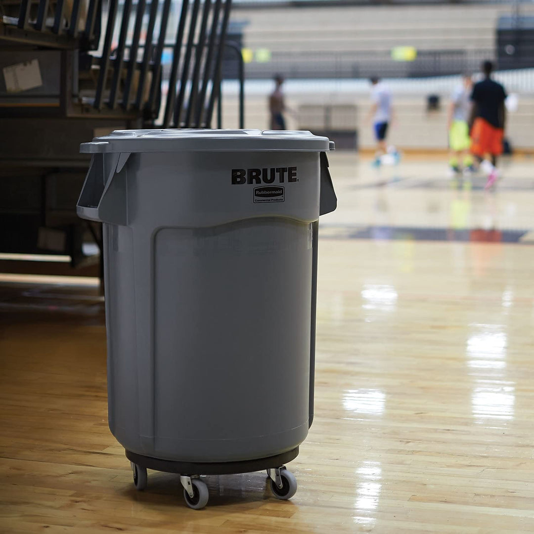 Rubbermaid Commercial Products BRUTE Trash Can Dolly - Black Passend für alle runden Brute-Behälter