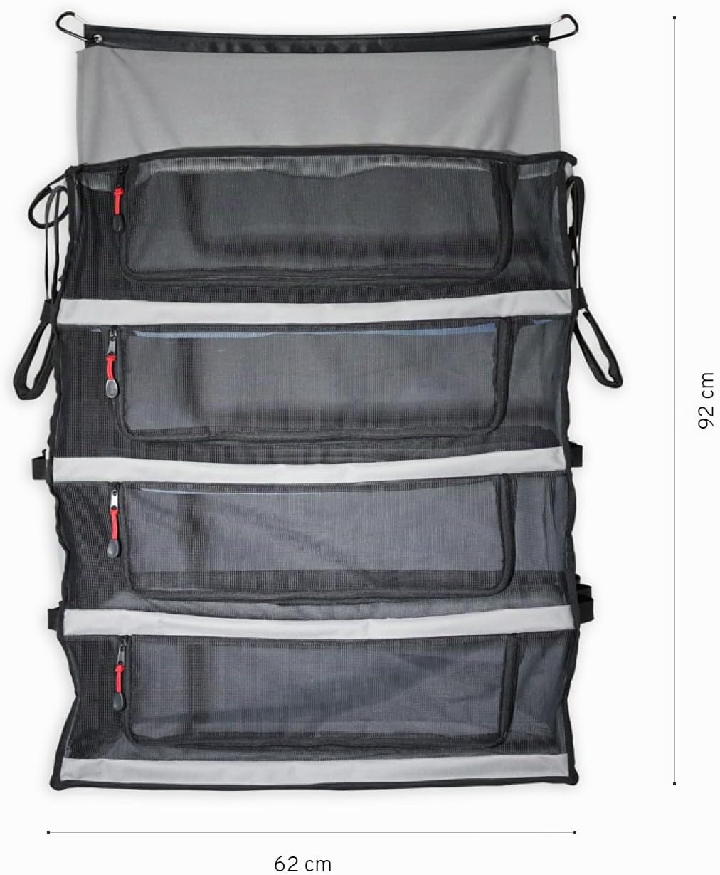 CAMPWERK Regal Organizer – Hängeorganizer mit 4 Fächern – Robust &amp; platzsparend für Camping &amp; Dachze