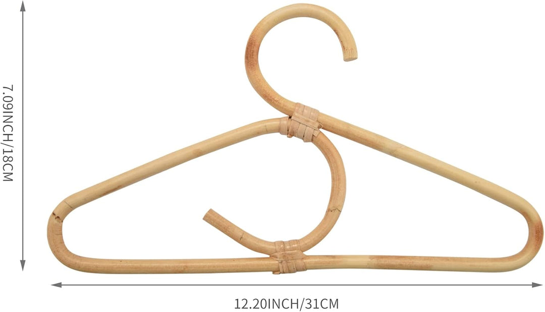 4 Stück Rattan Kleider Bügel Nordischer Kinder Bekleidung Organizer Rack Kinder Kleider Bügel Kinder