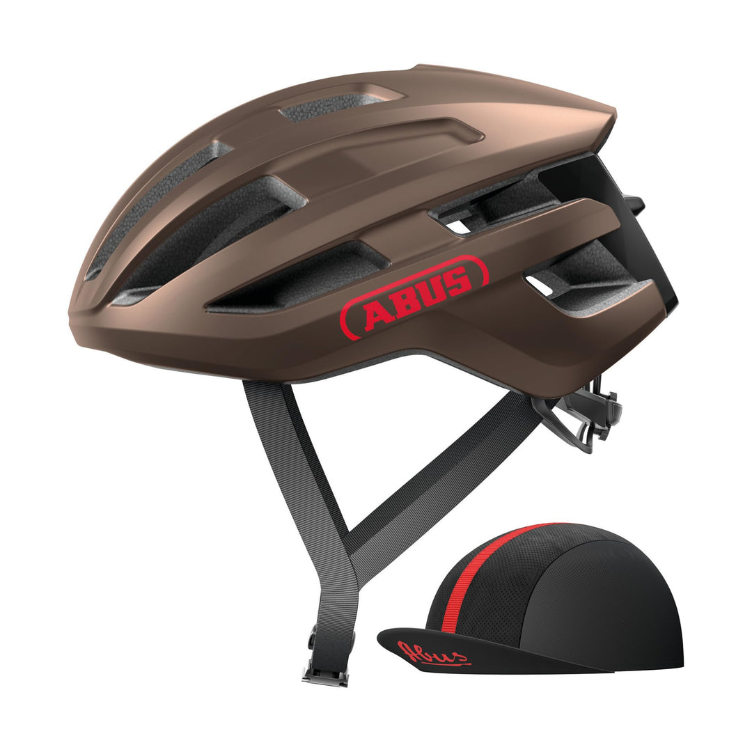 ABUS Rennradhelm PowerDome ACE - mit ABUS Race Cap - leichter Fahrradhelm mit cleverem Belüftungssys