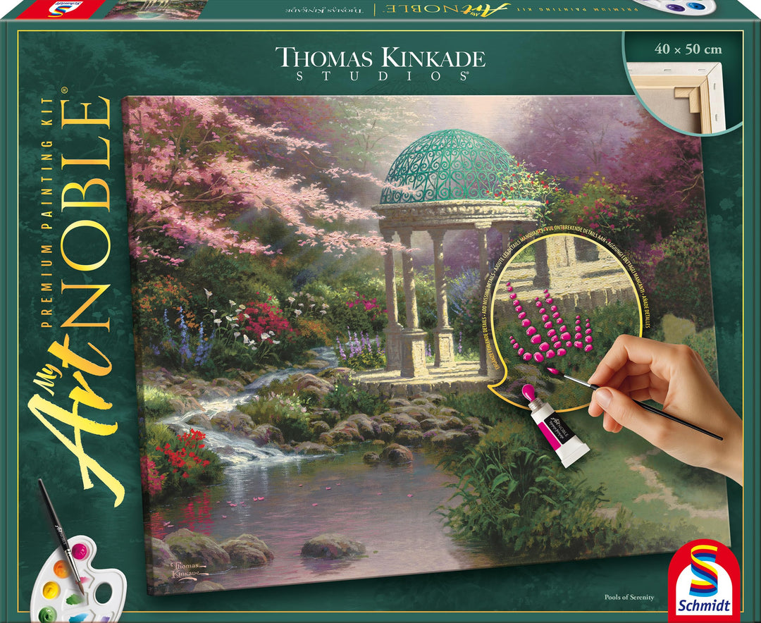 Pools of Serenity: My Artnoble® Thomas Kinkade | Premium-Malset mit vorgedruckter Leinwand und Acryl