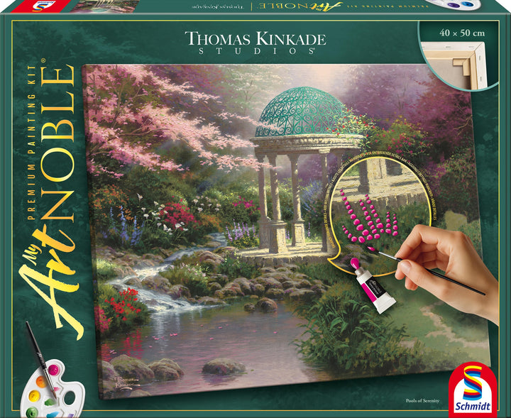 Pools of Serenity: My Artnoble® Thomas Kinkade | Premium-Malset mit vorgedruckter Leinwand und Acryl