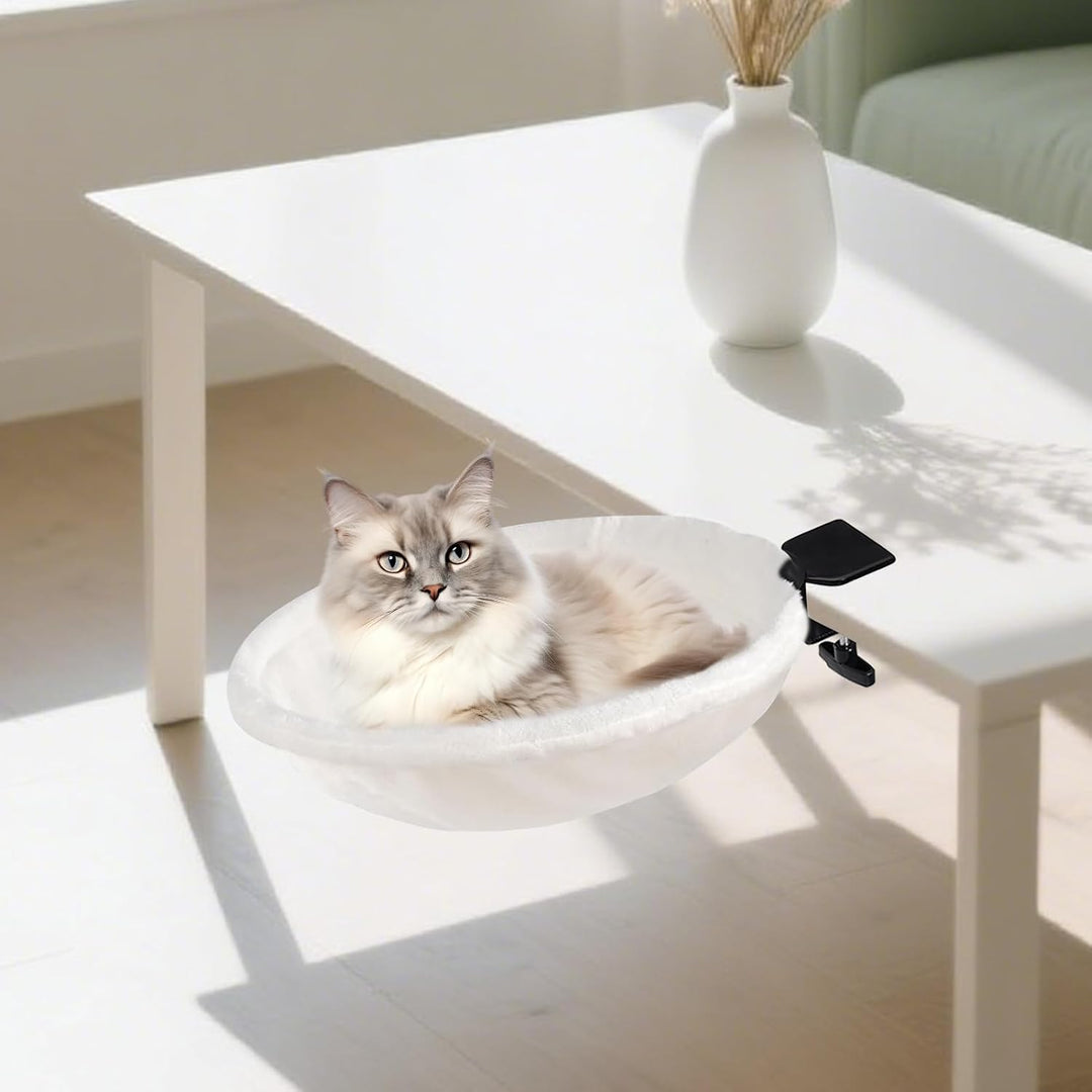 Katzen Schreibtisch Bett | Gemütliche Katzenhängematte Mit Bis Zu 23 Kg Tragkraft,Waschbares Katzenb
