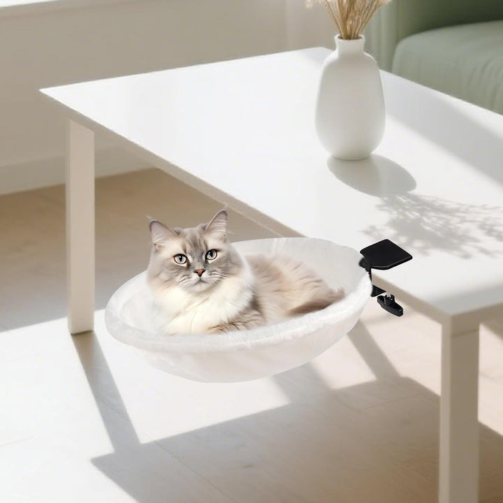 Katzen Schreibtisch Bett | Gemütliche Katzenhängematte Mit Bis Zu 23 Kg Tragkraft,Waschbares Katzenb