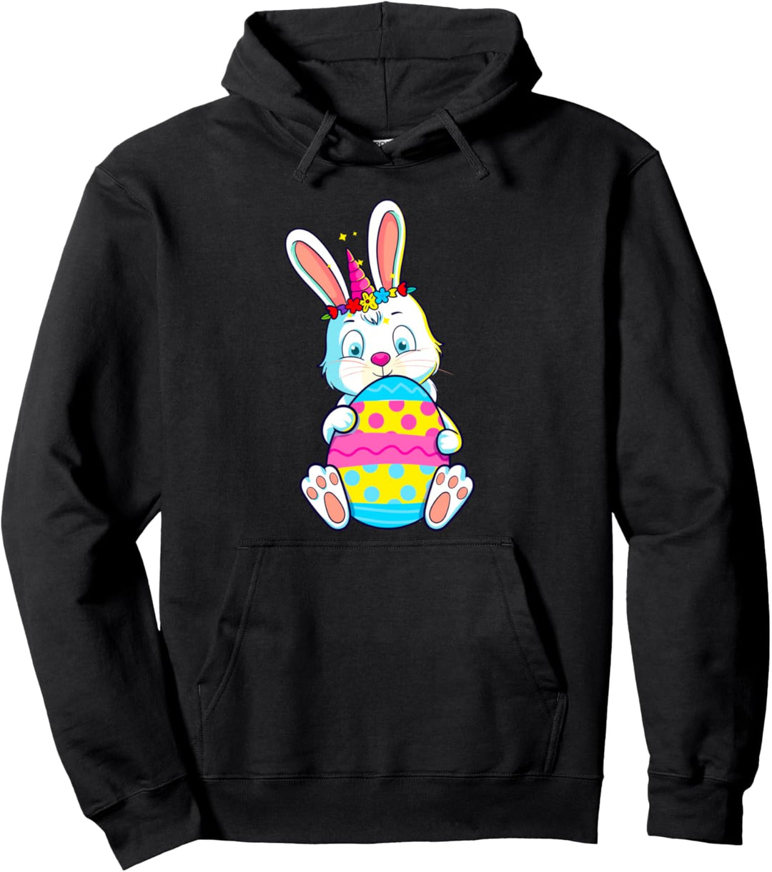 Hase Einhorn Osterei Niedlichen Kaninchen Frauen Mädchen Pullover Hoodie