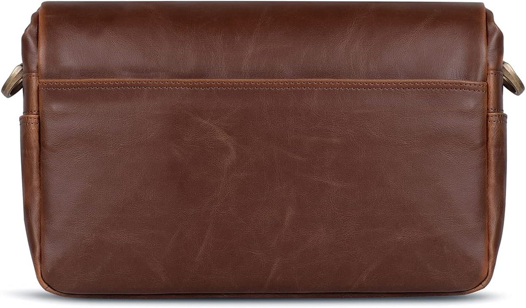 MegaGear MG1526 Kameratasche - Kuriertasche aus Leder für Spiegellose, Sofortbild - und DSLR Kameras