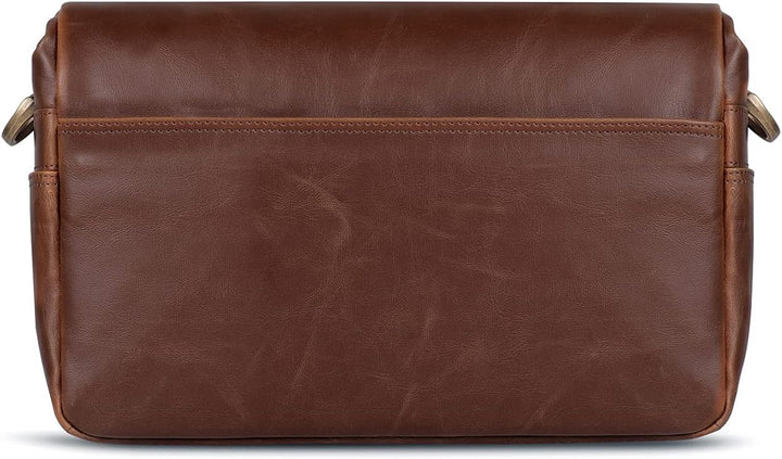 MegaGear MG1526 Kameratasche - Kuriertasche aus Leder für Spiegellose, Sofortbild - und DSLR Kameras