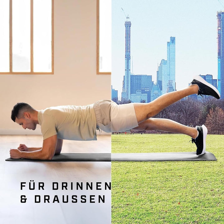 KG Physio Yogamatte Rutschfest und Gepolstert - Yoga Matte mit Tragegurt, Fitnessmatte, Turnmatte, S