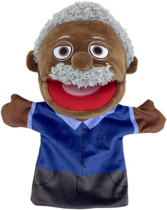 LOMTRATS Familie Handpuppen für Kinder, beinhaltet Opa, Oma, Papa, Mama, Tochter, Sohn mit beweglich