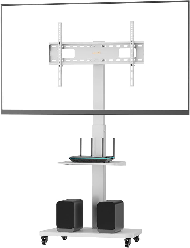 myWall HP108WL Standfuss für Flachbildschirme 37“ - 75“ (94-190 cm), Belastung bis 40 kg, weiss 20 J