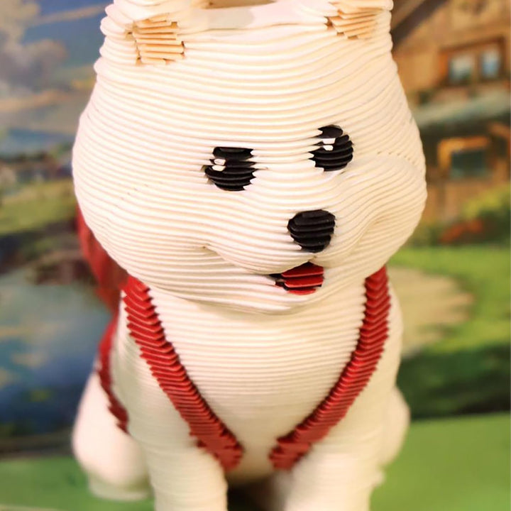 3D-Kalender, 2026, 3D-Schreibtisch-Notizblock, Kunst-Hunde-Skulptur für Urlaub, Schreiben, Heimdekor