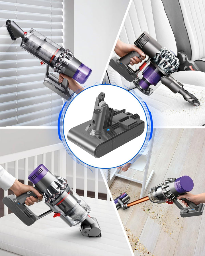 Waitley V6 Akku, 6000mAh Ersatzakku für Dyson V6 DC62 DC59 DC61 DC58 DC72 DC74 SV03 SV04 SV05 SV06 S