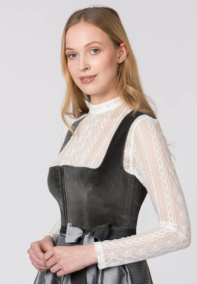 Stockerpoint Damen Dirndl Gloria Kleid für besondere Anlässe 42 Graphit, 42 Graphit
