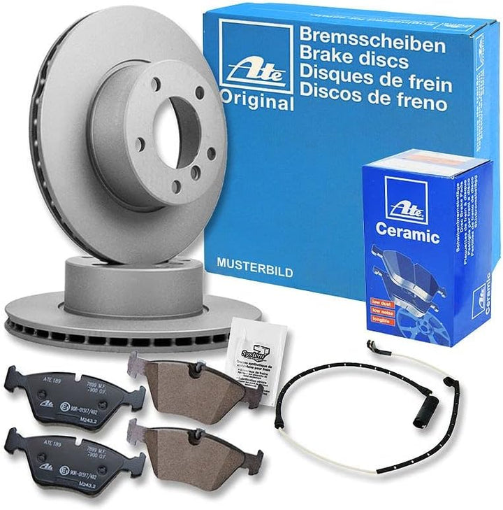 ATE Bremsenset Vorderachse inkl. Bremsscheiben vorne Ø 288 mm belüftet und Ceramic Bremsbeläge vorne