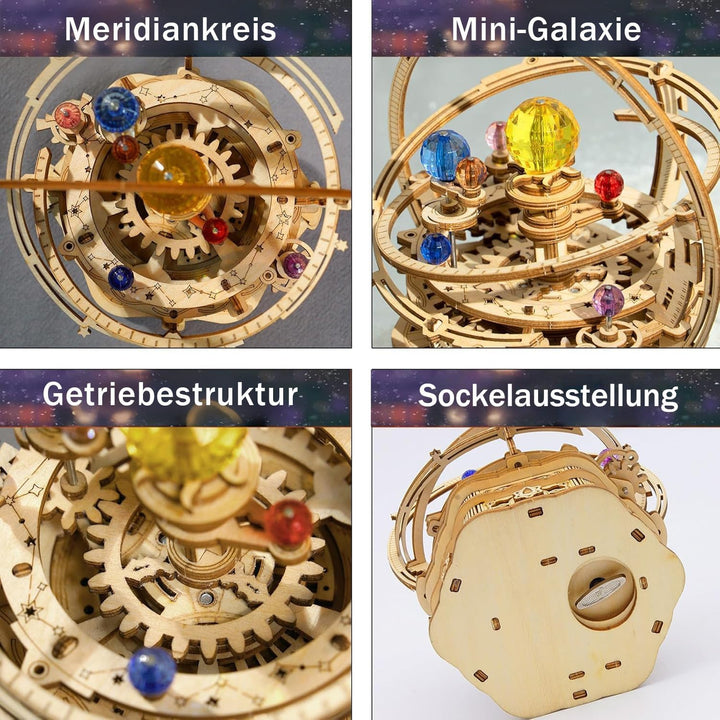 ROKR Mechanisch Modellbausatz Holz 3D Puzzle Musikbox Holzpuzzle für Erwachsene Teenager