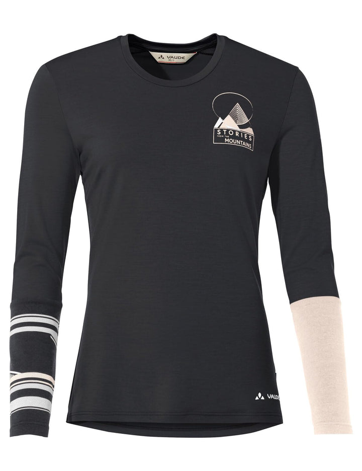 VAUDE Damen Women's Monviso Wool Ls T-Shirt T-Shirt 38 Schwarz, 38 Schwarz