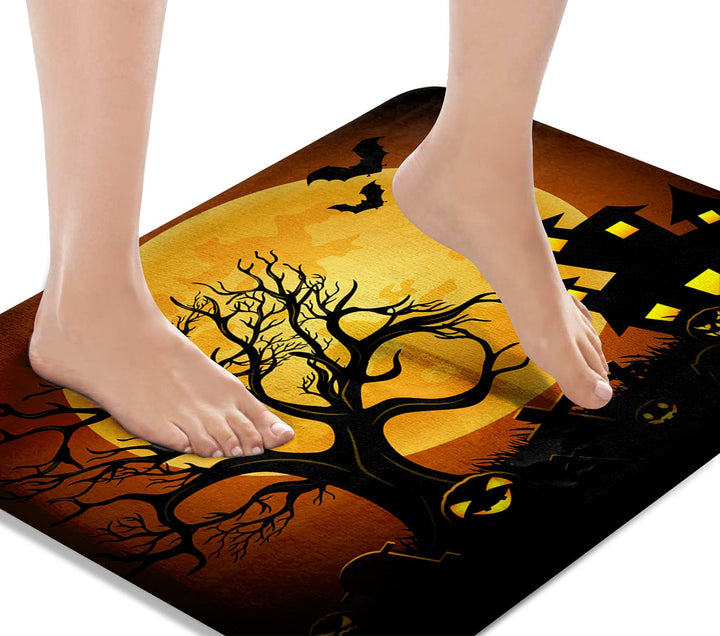 Britimes Halloween-Badematte, Badezimmerteppich, kein Verrutschen, Halloween-Badezimmer-Dekorationen